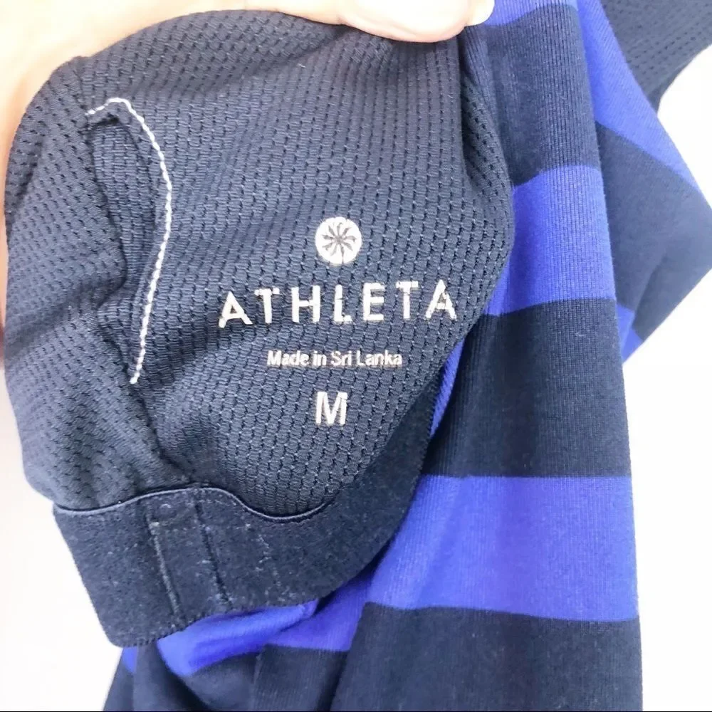 ATHLETA | Bold Stripe Tank Blue Y-Back Medium - Picture 6 of 7